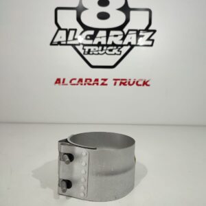 Abrazadera de escape para union entre flexible y metal